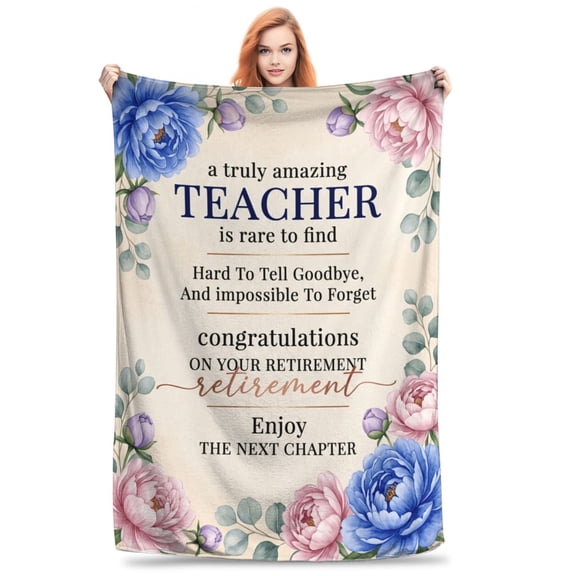 Teacher Retirement Gifts for Women, Teacher's Retirements Blanket, Teacher Retirement Gifts, Retired Gift for Teachers 50x40
