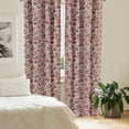 thumbnail image 2 of Ambesonne Flower Curtains, Floral Pattern with Rose, Pair of 28"x95", Tan Pink Dark Green, 2 of 5