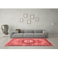 thumbnail image 3 of Ahgly Company Machine Washable Indoor Rectangle Abstract Red Modern Area Rugs, 7' x 10', 3 of 4