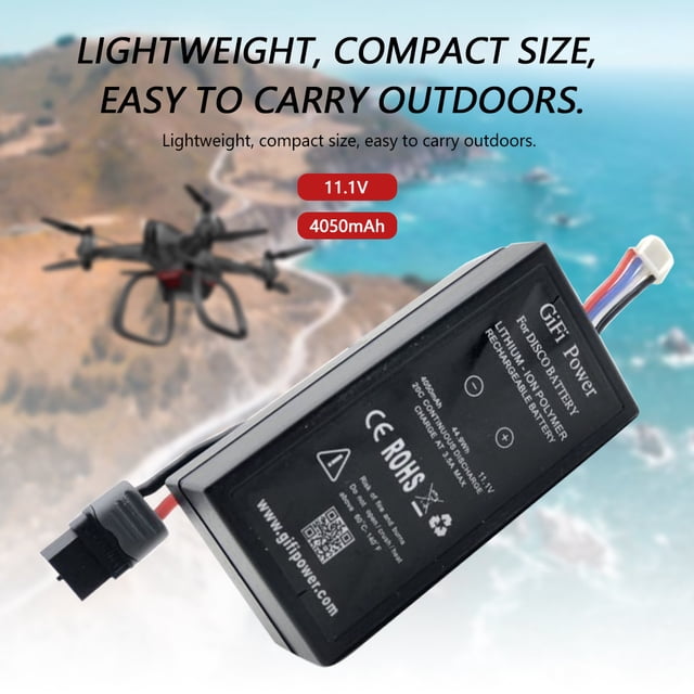 RYRDWP Clearance Batterie de Drone Perroquet Disco – Batterie de Remplacement Haute Performance 11,1 V 4050 mAh pour Perroquet Disco UAV