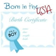 thumbnail image 2 of CafePress - Born In The USA -  Round Wood Ornament 4", 2 of 2