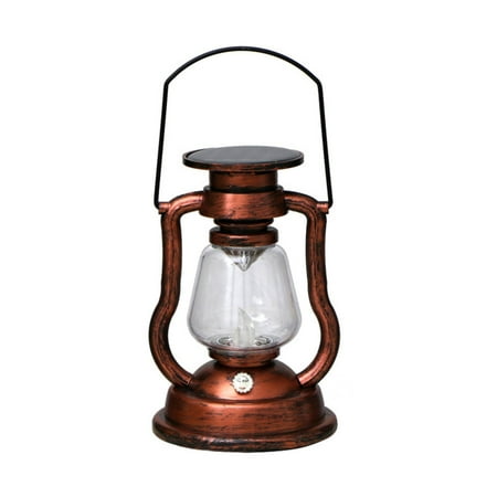 

Vintage Solar Kerosene Oil Lantern Antique Waterproof Hanging Solar Light for Yard Backyard Lawn Patio Bronze Style