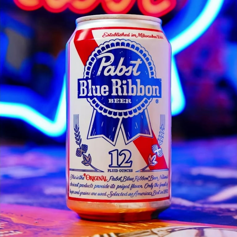 Pabst Blue Ribbon Beer, 12 Pack, 12 fl oz Aluminum Cans, 4.7% ABV