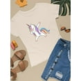 thumbnail image 3 of Colorful Dabbing Unicorn T-Shirt Women -Image by Shutterstock, Female x-Large, 3 of 4