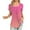 Pink, variant on Quinlirra Womens Tops Women Fashion Printed Casual V-Neck Short Sleeve Loose T-Shirt Blouse Tops