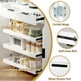 thumbnail image 4 of HSUNNS 72" Tall Pantry Cabinet, Large Pantry Storage Cabinet with 3 Keyboard Drawers and 6 Adjustable Door Shelves, Kitchen Pantry Freestanding Cupboard for Dining Room and Entryway, White, 4 of 11