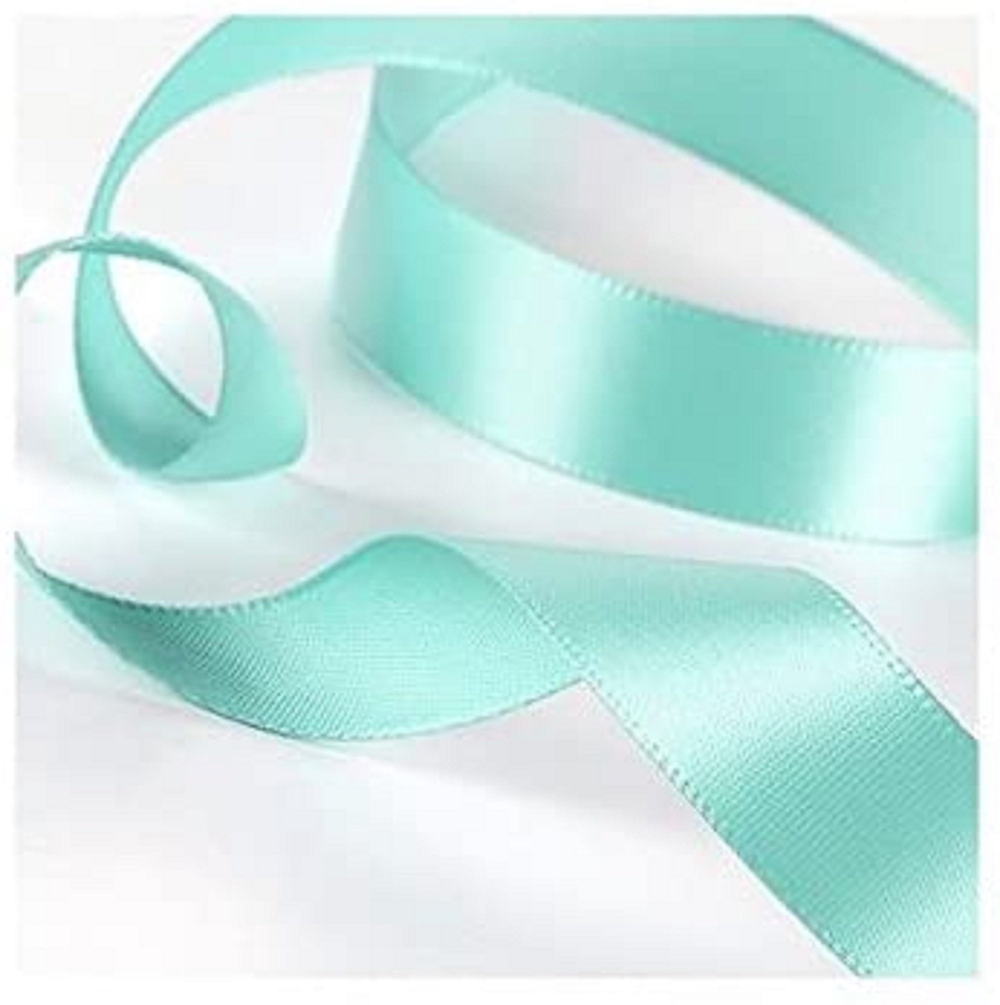 aqua blue satin ribbon