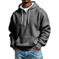 thumbnail image 5 of Mens Half Zip Up Hoodie Long Sleeve Fashion Hooded Sweatshirt Loose Fit Hoodies Workout Gym Jackets with Pockets, 5 of 5