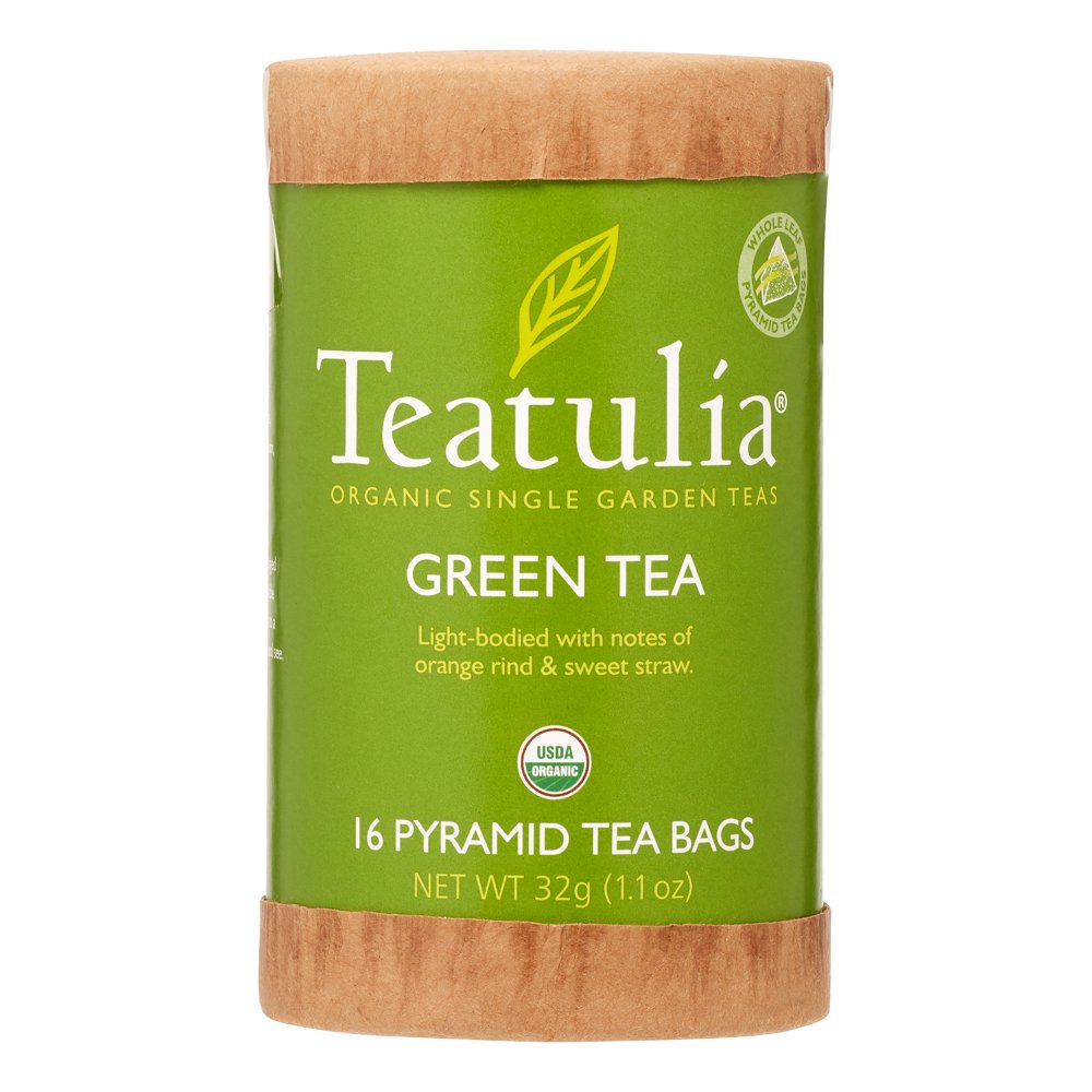 Teatulia Tea, Organic Green Tea Tea Bags, 16 Count