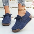 thumbnail image 2 of YLYL Women's Moccasins Shoes Lace up Wedge Heel No Slip Fashion Casual Work Office Business Loafers, 2 of 9