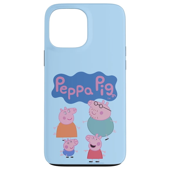 Funda de teléfono con el logotipo de la familia Peppa Pig para iPhone 13 Pro Max