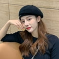 thumbnail image 3 of French Wool Beret Hat for Women-Solid Color Classic Slouchy Knit Beanie Winter Warm Artist Painter Hat, 3 of 5