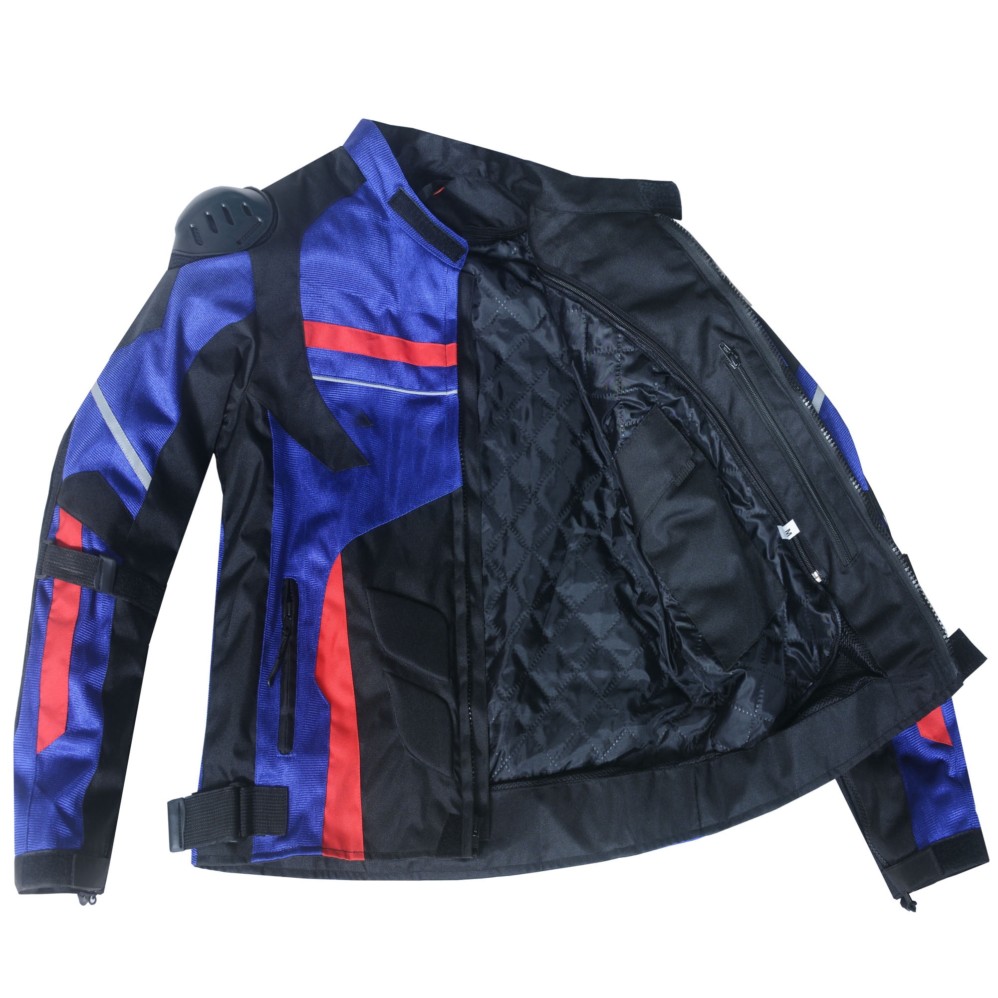 AirTrek Men Mesh Motorcycle Touring Waterproof Rain Armor Biker Jacket Blue XXL