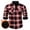 Red, variant on Dovford Men's Flannel Shirt Jacket Quilted Lined Long Sleeve Button Down Shirts Jacket