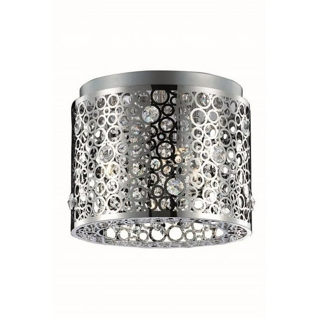 Elegant Lighting Soho 12" 2 Light Royal Crystal Flush Mount