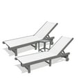 thumbnail image 2 of Venice HDPE Chaise Lounge Conversation Set, Gray (3-Piece), 2 of 11