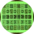 thumbnail image 1 of Ahgly Company Indoor Round Abstract Green Modern Area Rugs, 7' Round, 1 of 4