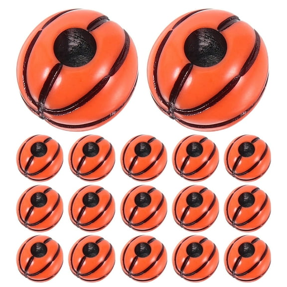 Masteelf 100pcs DIY Basketball Beaded Bracelet Supplies Acrylic Loose Beads Creative Craft Materials for Jewelry Making for Sports Themed Events