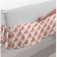 thumbnail image 2 of Marine Bed Skirt, Cockleshell Ocean Creatures Underwater Animals Deep Sea Shells Beach Conch, Elastic Bedskirt Dust Ruffle Wrap Around for Bedding Decor, 4 Sizes, Burnt Orange White, by Ambesonne, 2 of 2