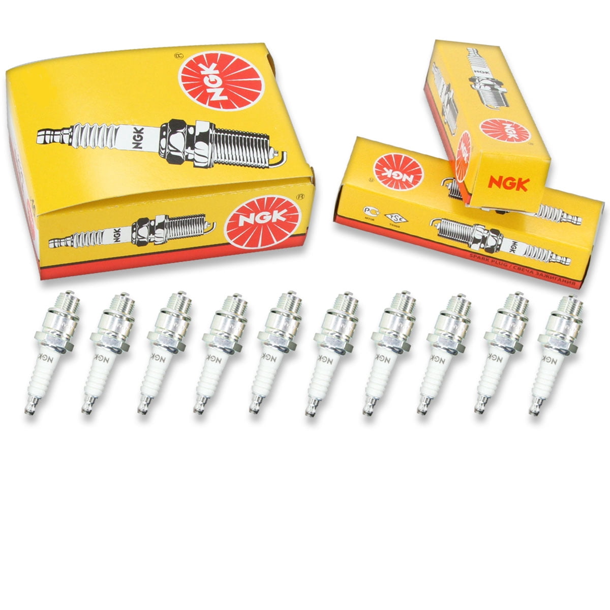 10 pc NGK 5126 Standard Spark Plugs for 09482-00278 09482-00279 09482-00375 6047 94701-00160 94702-00160 94703-00160 W24FSU10 Ignition Wire Secondary