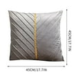 thumbnail image 3 of SHIMELE Solid Color Velvet Pleated Pillowcase Cushion Decorative Pillow for Sofa Bed Office Lumbar Support Waist Protection 45x45cm, 3 of 7