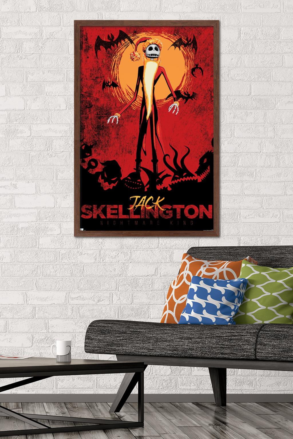 Disney Tim Burton's The Nightmare Before Christmas - Red Jack Wall Poster, 22.375" x 34" Framed