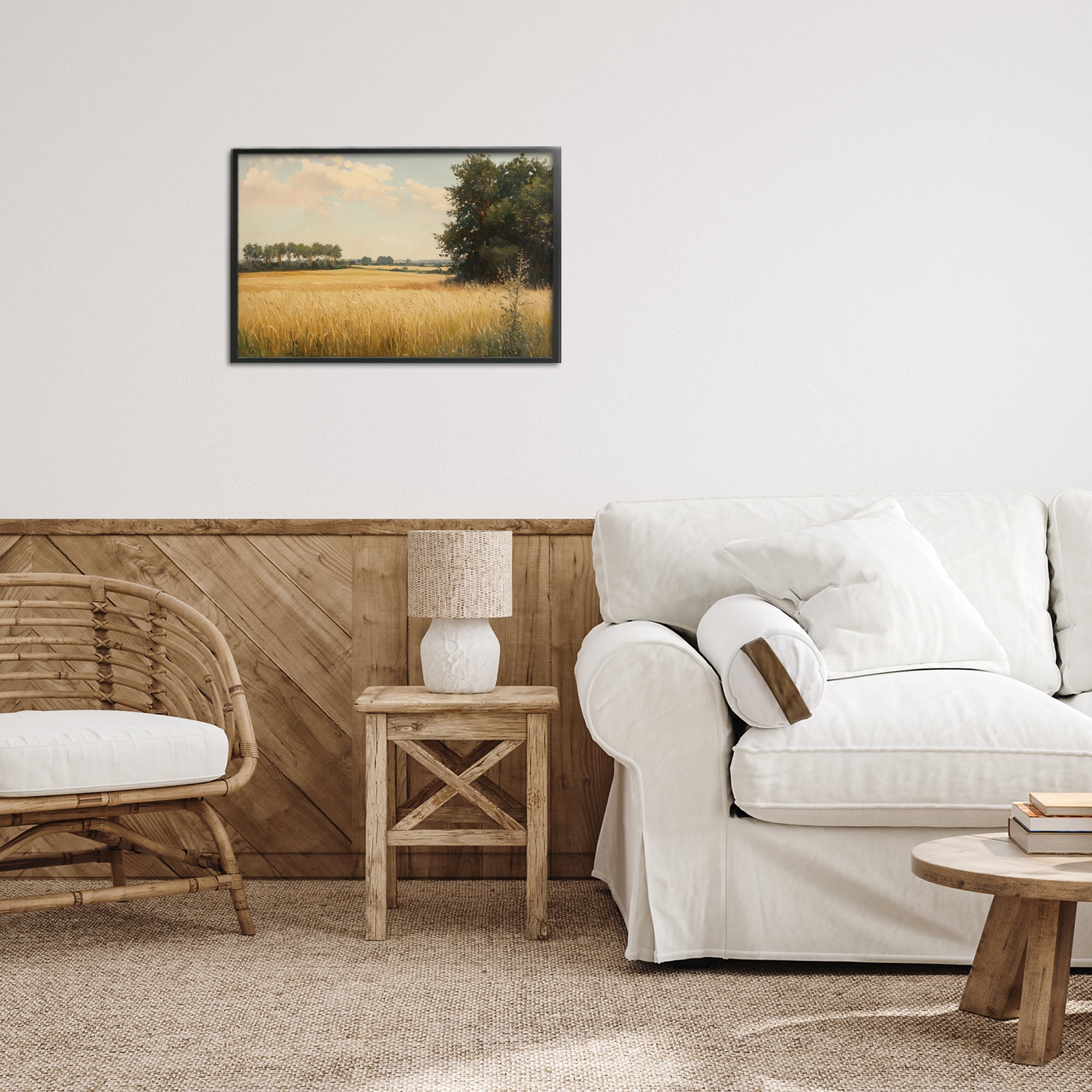 Stupell Industries Where The Wheat Grows Black Framed Giclee Art, design by Petal Prints Design