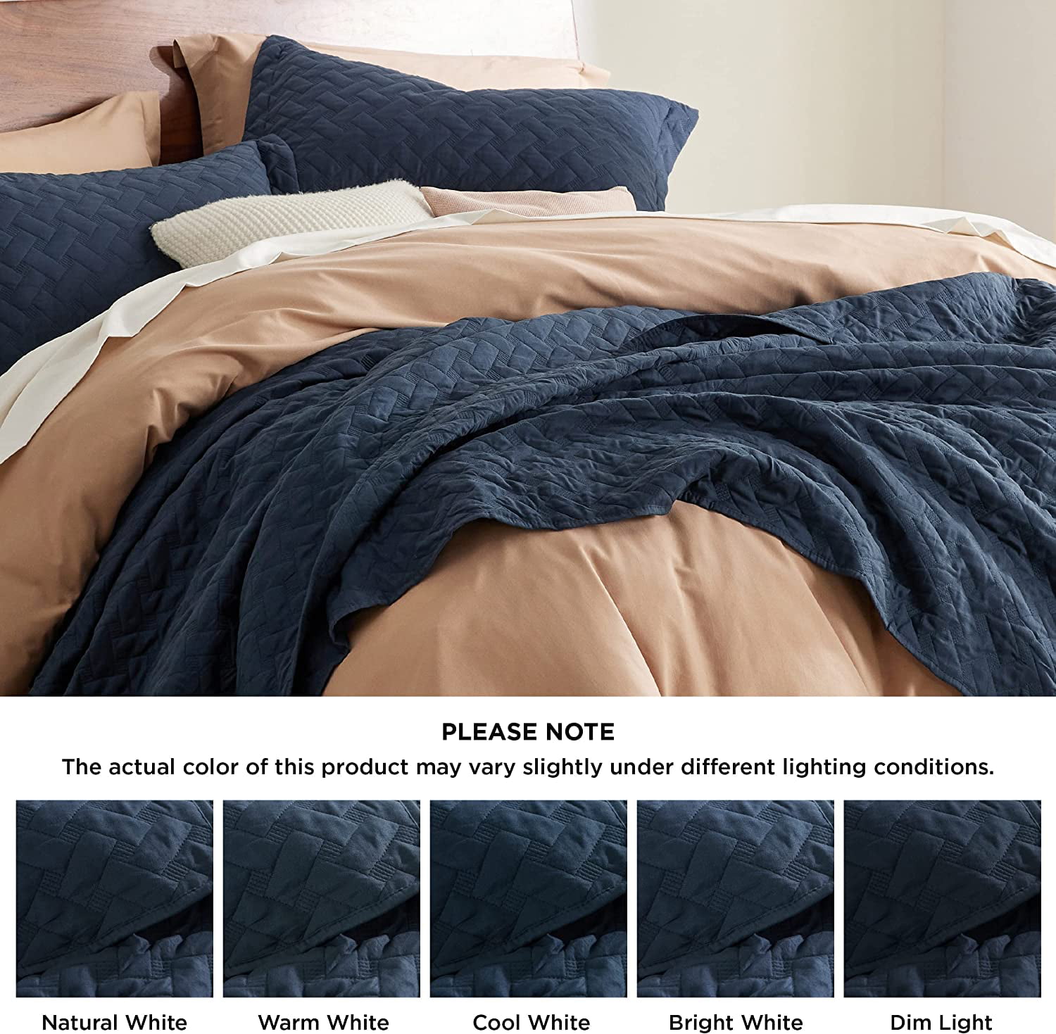 Bedsure Queen Quilt Navy Bedding Set - Lightweight Summer Bedspreads for  All Seasons (Includes 1 Quilt, 2 Shams) 