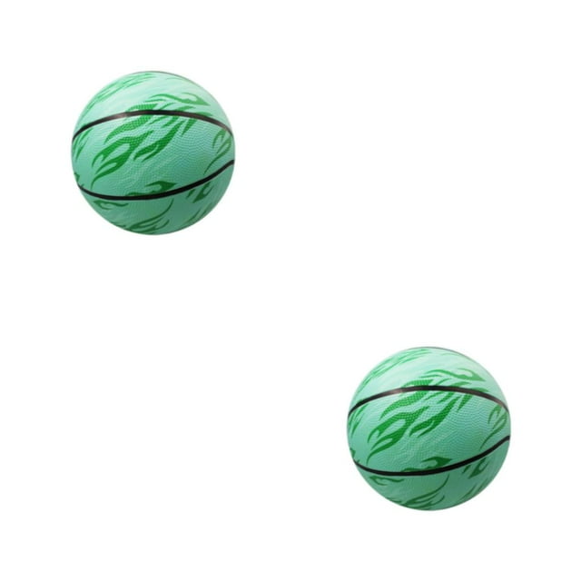 Decodeary Durable Kids Basketball For Training And Match Eco-friendly Ingredients Elastic Training Basketball Green- size 5 2Set