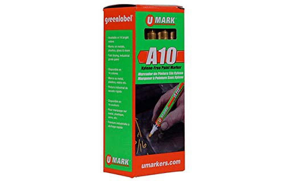U-Mark UMARK10107 2 mm A10 Paint Marker, Orange - 12 per Box
