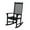 Black, variant on Northbeam Solid Acacia Hardwood Outdoor Patio Slatted Back Rocking Chair, White