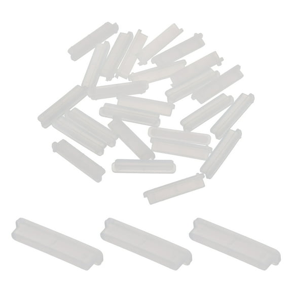 25pcs SD Port Duct Covers Caps Silicone Plug Protector for Laptop Camera Female SD Plug, Clear