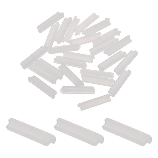Unique Bargains 25pcs SD Port Duct Covers Caps Silicone Plug Protector for Laptop Camera Female SD Plug, Clear