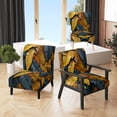 thumbnail image 1 of Designart "Vibrant Leafs landscape" Multi-Color Floral Upholstered Accent Chair - Traditional Arm Chair For Bedroom, 1 of 7