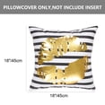 thumbnail image 3 of Unique Bargains Gold Foil Print Decorative Throw Pillow Cover 18" x 18" #35, 3 of 7