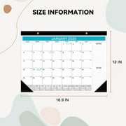 Desk Calendar from Jan 2026 to June 2027, Monthly Wall Calendar for Home or Office, 17 x 12
