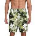 thumbnail image 1 of Balery Hawaii Palms Pantalones cortos de pijama de punto de algodón para hombre con cinturilla y bolsillos-Medium, 1 of 6