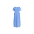 thumbnail image 4 of Time and Tru Women's Midi T-Shirt Dress with Short Sleeves, Sizes XS-XXXL, 4 of 4