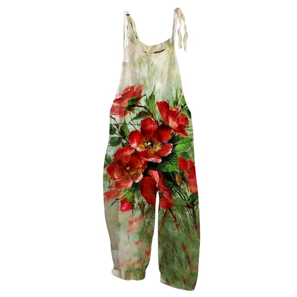 Mono de mujer, monos, mono de moda, informal, estampado, con bolsillo, mono largo, mono con tirantes, mono Odeerbi ODB-2