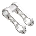 thumbnail image 1 of Extensor de manillar de bicicleta de aleación de aluminio con soporte de doble abrazadera. plata, 1 of 8