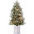 thumbnail image 1 of Árbol de Navidad Artificial de 0.91 m (3 Pies) | Nieve Flocada + 78 LEDs Cálidos + Decoración Preinstalada | Montaje Rápido 3 Minutos, Base Estable, 1 of 8