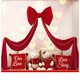 thumbnail image 1 of Adornos navideños, adornos navideños, regalos navideños, decoración colgante de lazo de terciopelo rojo con cadena de cuentas de poliéster, 1 of 4