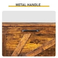 thumbnail image 4 of Rotten Wood Shoe Cabinet with Barn Door Design, 4 Flip-Down Compartments & Solid Wood Legs, Space-Saving Storage Organizer for Entryway, Hallway, 4 of 10
