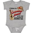thumbnail image 3 of Inktastic I Listen to Country Music with My Auntie Guitar and Hat Boys or Girls Baby Bodysuit, 3 of 5