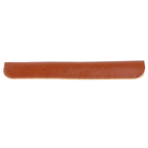 Retro PU Estuche de lápiz de cuero individual Cubierta de estilográfica para marrón Baoblaze Estuche para lápices Stylus Pocket