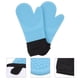 thumbnail image 3 of 2 unids de aislamiento térmico guantes guantes de horno de silicona guantes para cocinas (azul), 3 of 5
