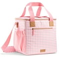 thumbnail image 2 of Fit & Fresh, 24-Can Soft Sided Insulated Cooler Bag, Leak Proof, Portable, Travel, Pink Gingham, 2 of 8