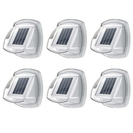 

6Pack Solar Fence Lights Outdoor Waterproof 8 Outdoor Wall Lights Solar Powered Deck Light Decorative Lighting B