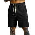 thumbnail image 2 of WREESH Men's Ripped Sweat Shorts Loose Fit Gym Workout Shorts, Fitness & Beach Casual Solid Color Athletic Design, 2 of 7