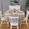 thumbnail image 2 of Multi Color Plaid Checkered Pattern Round Tablecloth 60"x60",Wrinkle Wipeable Table Cloth for Kitchen Dining Room Picnic Patio Party, 2 of 6